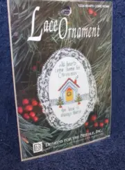 Designs For The Needle Counted Cross Stitch Lace Ornament Kit - Hearts Come Home