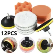 12pcs 4 Inch Polishing Pads Sponge Woolen Waxing Buffing Pad Kits with M10*