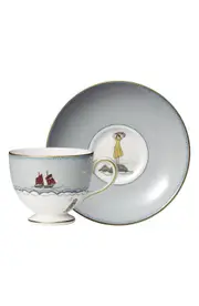 Wedgwood Sailor's Farewell Teacup & Saucer Set in Grey at Nordstrom One Size