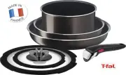Tefal Ingenio 6 Piece Non Stick Cookware Set Pans Handle Brown T-fal