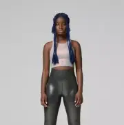 ADIDAS Women's Silver Stella McCartney Shiny Training Crop Top RRP £60