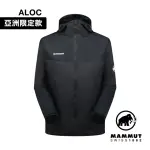 【MAMMUT 長毛象】GLIDER 2.0 WB HOODED JACKET AF MEN 輕量防潑水連帽外套 黑色 男款 #1012-00630