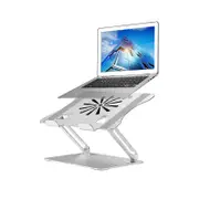 Nevenka Adjustable Laptop Stand with Cooling Fan Alloy Notebook Holder