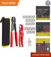 Versatile PEX Crimping Clamp Cinch Tool - Compatible with Stainless Steel Clamps