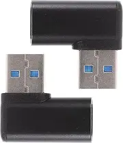 POPETPOP 2Pcs Right Angle USB Adapter Type C to USB Extender for Fast Charging High Speed Data Transfer Compact Design for Phones Tablets Computers
