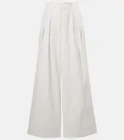 [Dries Van Noten] Dries Van Noten Pleated wide-leg pants AU 14 white