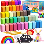 Air Dry Clay Set, 42 Colors with Tools, for Kids 3-8+, DIY Modeling Clay, Toys &