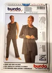 NEW BURDA Sewing Pattern 2569 Coordinates Pants Top Long Shirt Size 10-22.