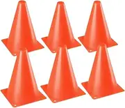 Soccer Cones - Football Training Cones - Sports Games Cones Professional High Visibility Agility Cones - High-Quality Cone Markers for Kids and Adults Fitness Exercise (Pack of 6)