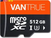 512GB U3 V30 Class 10 Microsdxc UHS-I 4K UHD Video Monitoring Memory Card with A