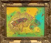 Original Abstract Painting on Canvas by Serg Graff "Dreamland" , COA, Framed
