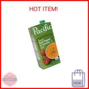 Pacific Foods Organic Creamy Roasted Red Pepper & Tomato Soup, 32 Ounce Resealab