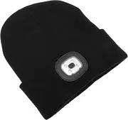 [FOMIYES] Rechargeable Led Bike Cap Sun Hat Women Wide Brim Russian Hat for Night Running Black