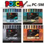 Posca Acrylic Paint Markers Set New PC-5M Marking Pen Art Supplies Kits Wate
