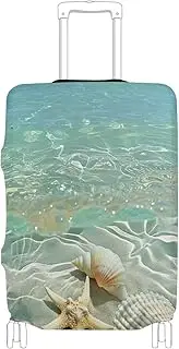 [Joisal] Beach Shell Cover for Luggage Fit 18-32 Inch Suitcase Protector Cover Tsa Approved, Suitcase Identifier, Beach Shell, M 22-24 in