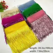 Mesh Sequin Tassel Trim Fringe Costume Decoration Sew DIY Material costume Multi