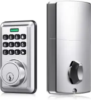 Keyless Entry Door Lock - Electronic Keypad Deadbolt, Auto Lock, Satin Nickel