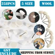 258PCS Polishing Wheel Buffing Pad Power Tool For Dremel Rotary Tool Drill Bits