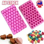55 Love Heart Silicone Mould Chocolate Mold Candy Gummy Maker Ice Jelly Tray RL