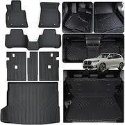 LJWAITO Floor Liners & Cargo Liners & Backrest Mat for 2025 BMW X3,TPE All Weather Protection Car Floor Mats with Trunk Mat Covering The Backrest