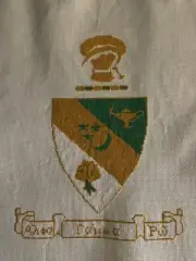 Alpha Gamma Rho Handmade Cross Stitch Crest, Brand New
