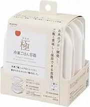 Marna K748W Ultra Frozen Rice Containers (Set of 2, Microwave, Dishwasher Safe), Rice, Frozen Rice Container (White)
