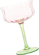 FUNNETOYU Creative Gradient Glass Goblet Vintage Drinking Cup for Cocktails More Retro Style Faceted Design for Parties and Events