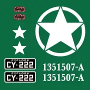 Vintage Cyclops Army Jeep Pedal Car Decals New