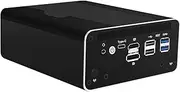 HUNSN Micro Firewall Appliance, Mini PC, VPN, Router PC, Intel Core I7 1165G7, RJ52, 4 x 2.5GbE I226-V, HDMI, DP, Type-C for Data/Display, Console, Barebone, NO RAM, NO Storage, NO System