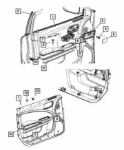 Genuine Mopar Front Door Panel Right 1JR12HL1AM