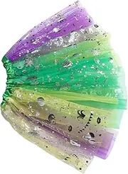 [Healvian] Shiny Tutu Skirt for Women Sequin Party Skirt with Elastic Waistband for Carnival Celebrations and Dance Performances Comfortable Fit and Dazzling Effect