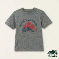 在飛比找momo購物網優惠-【Roots】Roots小童-加拿大日系列 手繪海狸有機棉短