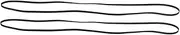 Generic 2pcs Turntable Drive Belt Record Player Belt Turntable Belt Rubber Black