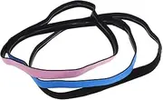 [GAROZATION] 3pcs Elastic Sports Headbands for Men Women Non Slip Sweat Absorbing Workout Headbands for Yoga Running Gym Activities