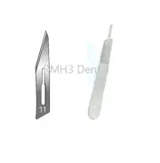 100 Sterile Surgical Blades Size 11 With 1 Free Scalpel Knife Handle