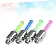 YARNOW Fluorescent Cores Led Lights Bike Cycle Plug Lights Cycle Caps for Safety Night Riding 8 Pieces Set