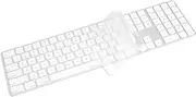 COOSKIN Clear TPU Keyboard Cover Protector for 2017 Released Apple Magic Keyboard with Numeric Keypad US Layout A1843