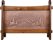Copper Fireplace Screen, Rising Sun Behind The Mountains Landscape Fireplace Screens, Fireplace Cover, Hand-Hammared Fireplace Cover, Personalized Decorative Fireplace Screens