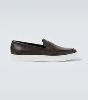 [Manolo Blahnik] Manolo Blahnik Ellis leather boat shoes AU 6 brown
