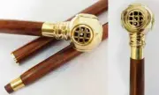 Antique Diving Helmet Handle Design Brass Stylish Walking Stick Cane Gift Item