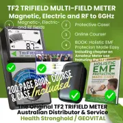 WITH 200 page BOOK + ONLINE COURSE + CASE! - The TF2 Trifield EMF Gauss Meter