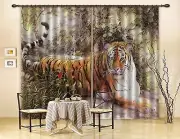 3D Tiger 7234 Blockout Photo Curtain Printing Curtains Drapes Fabric Window AU