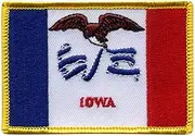 Flag of Iowa - Magnetic Backing - Embroidered Patch/Badge/Emblem