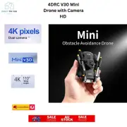 Mini Camera Drone With HD 4K Obstacle Avoidance Remote Kids Gift Toy Helicopter