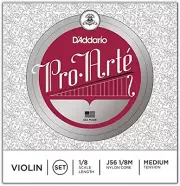 D'Addario Pro-Arte Violin String Set, 1/8 Scale, Medium Tension
