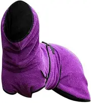 AIMALL Pet Bathrobe Clothes Dog Towel Drying Robe Soft Warm Sleepwear Super Absorbent, Dog Puppy Hoodies Hooded Jacket Solid Coat | Sizes S-5XL
