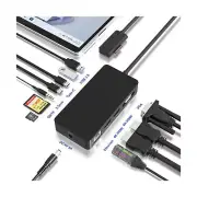 Surface Dock Triple Displays, 12-in-1 Microsoft Surface Docking Station with ...