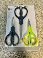 KitchenAid Scissors Shears Set of 3 Stainless Steel Grip Handles Herb Snip Utili