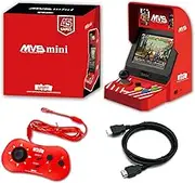 UNICO SNK MVS Mini Arcade and Red Controller Set [Included HDMI Cable], Pre-Installed with 45 Officially Licensed SNK Neo Geo Games, Gifts for Adults and Children