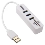 Mini 3 USB2.0 Ports Hub SD TF Card Reader Combo
